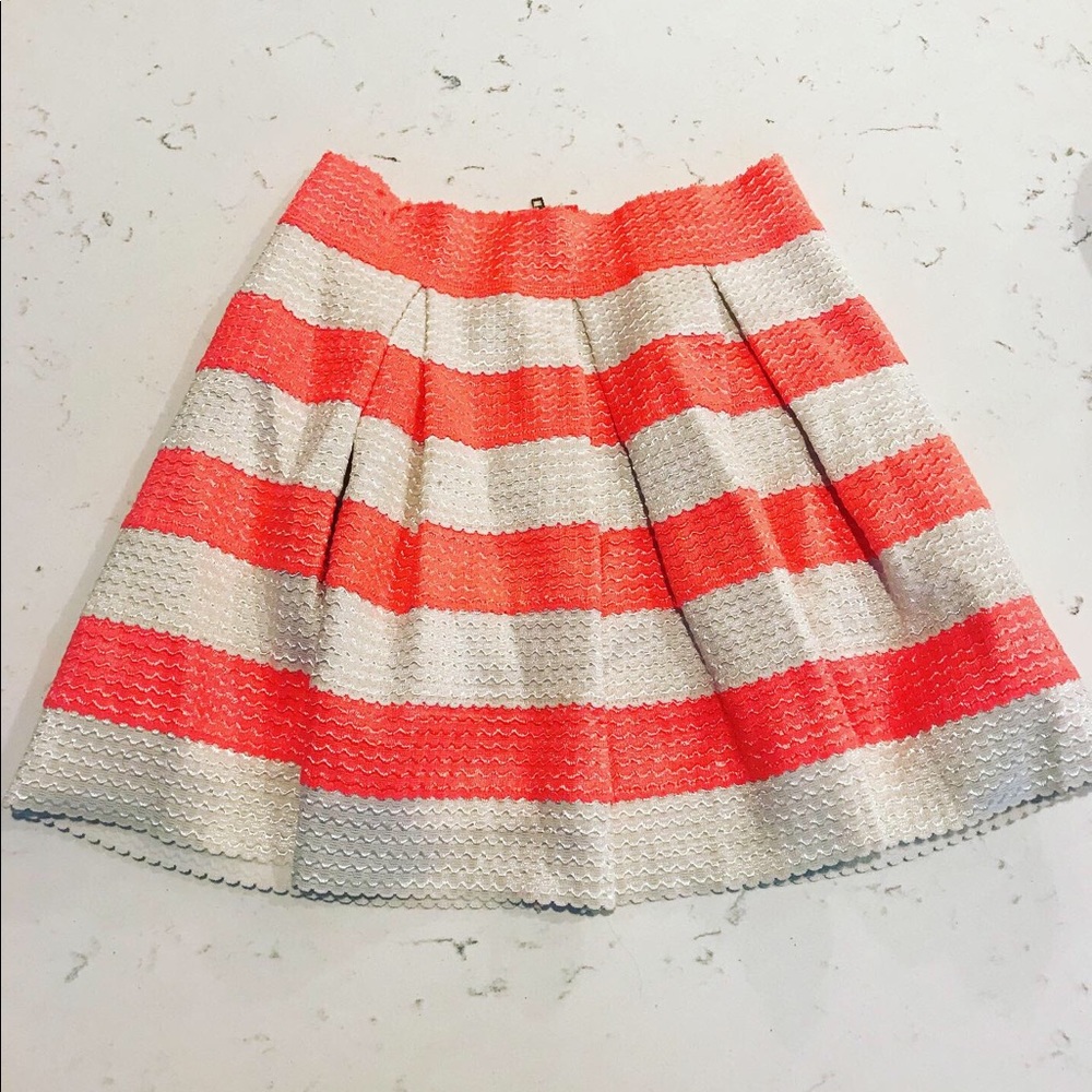 Orange and White stretchy skirt!